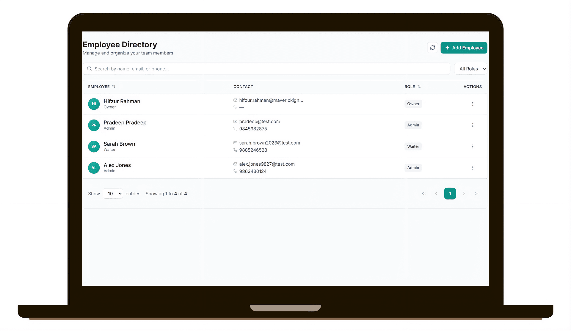 HR Management Screenshot